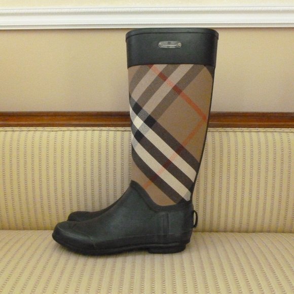 Burberry Shoes - Burberry House Check Plaid Rain Boots